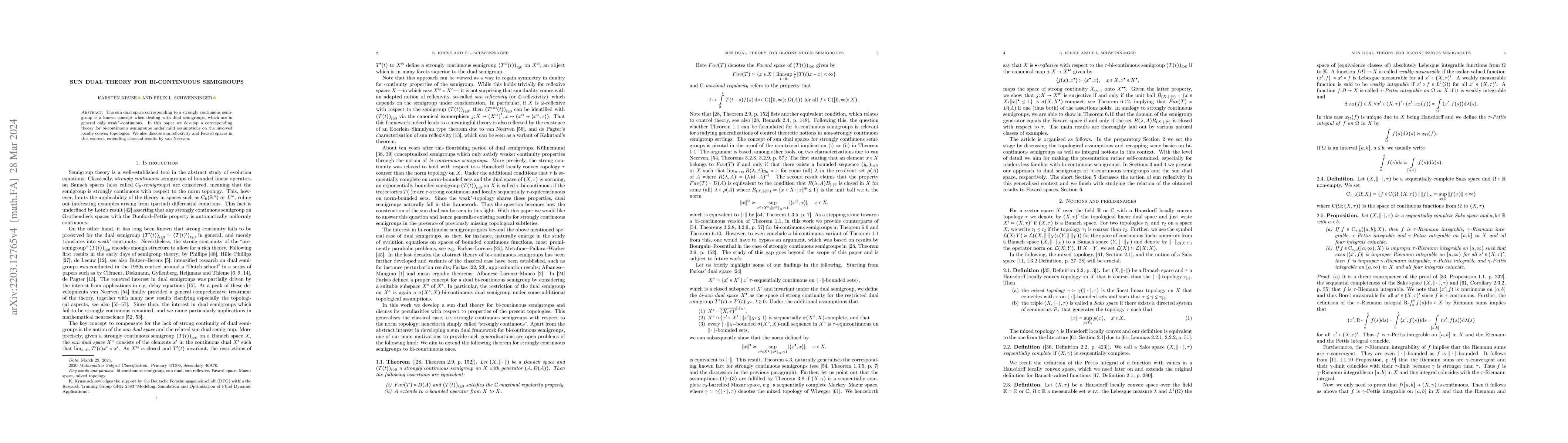 Thumbnail for Sun dual theory for bi-continuous semigroups
