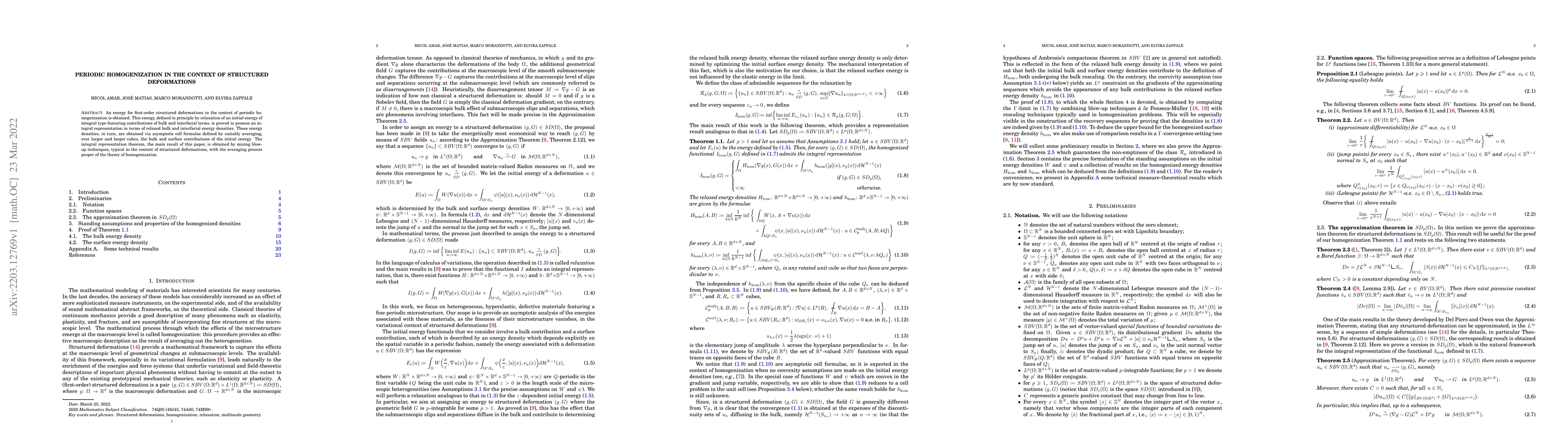 Thumbnail for Periodic homogenization in the context of structured deformations