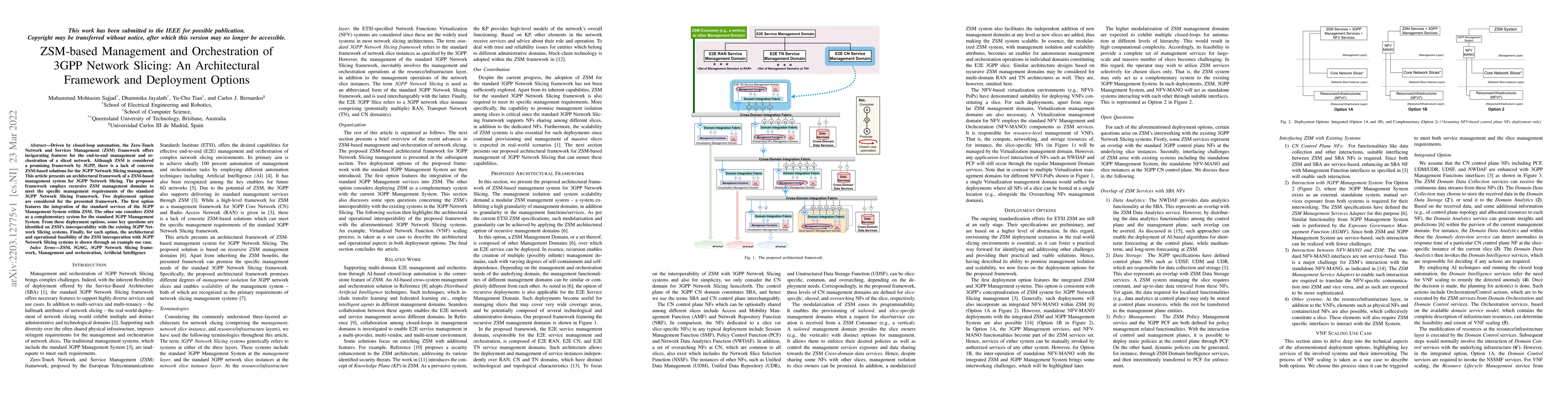 Thumbnail for ZSM-based Management and Orchestration of 3GPP Network Slicing: An
  Architectural Framework and Deployment Options