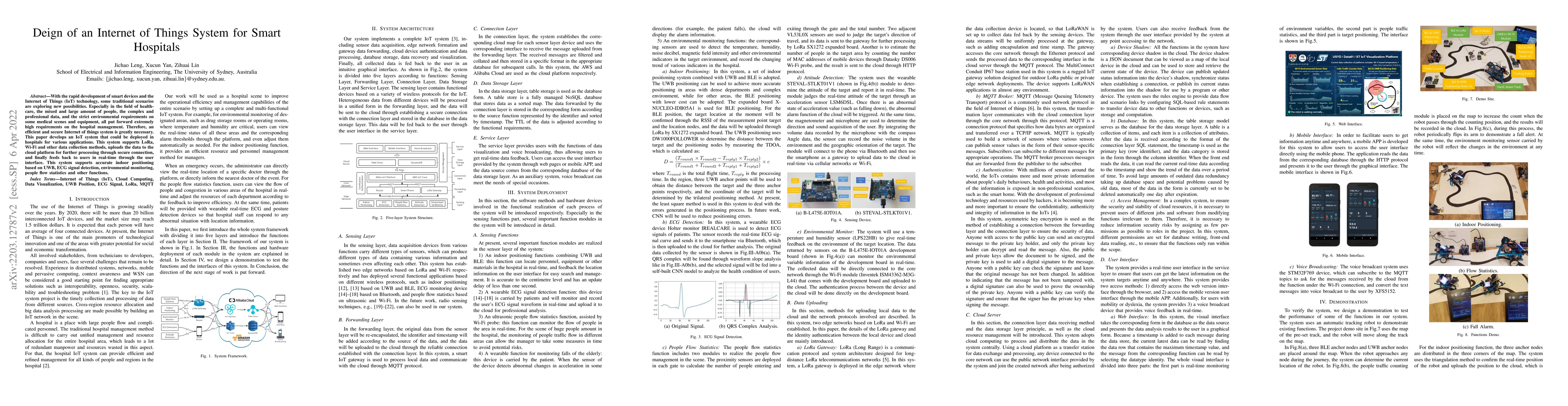 Thumbnail for Design of an Internet of Things System for Smart Hospitals
