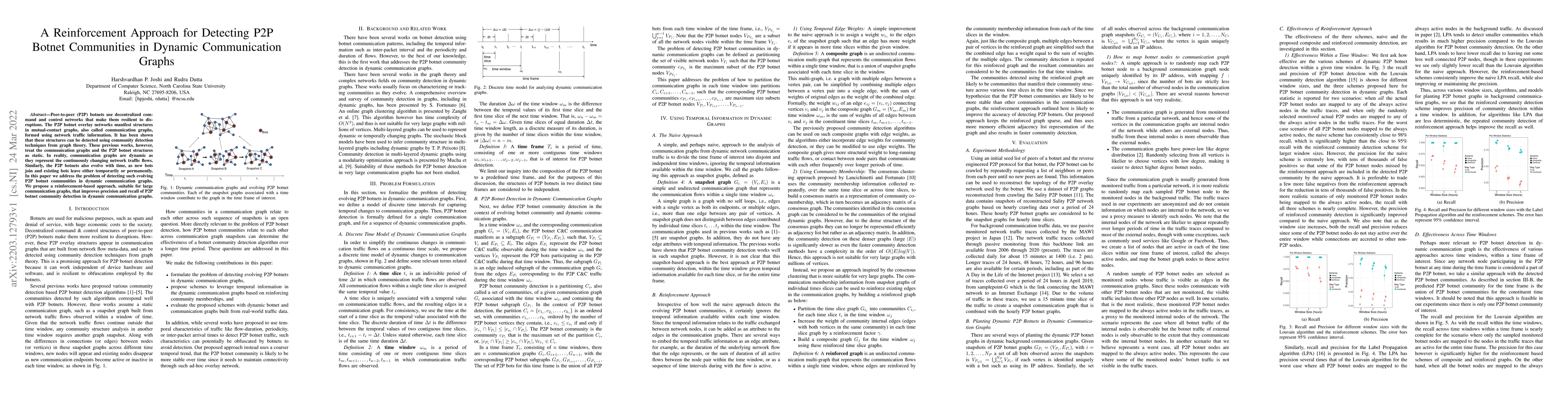 Thumbnail for A Reinforcement Approach for Detecting P2P Botnet Communities in Dynamic
  Communication Graphs