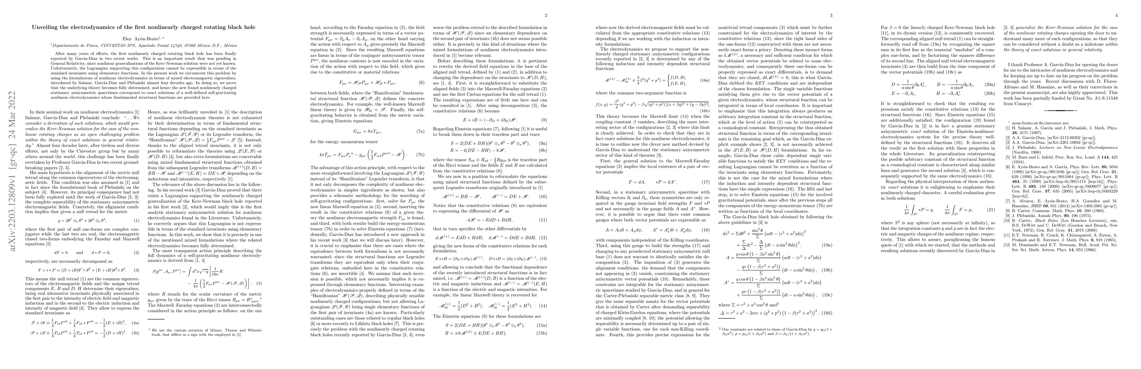 Thumbnail for Unveiling the electrodynamics of the first nonlinearly charged rotating
  black hole