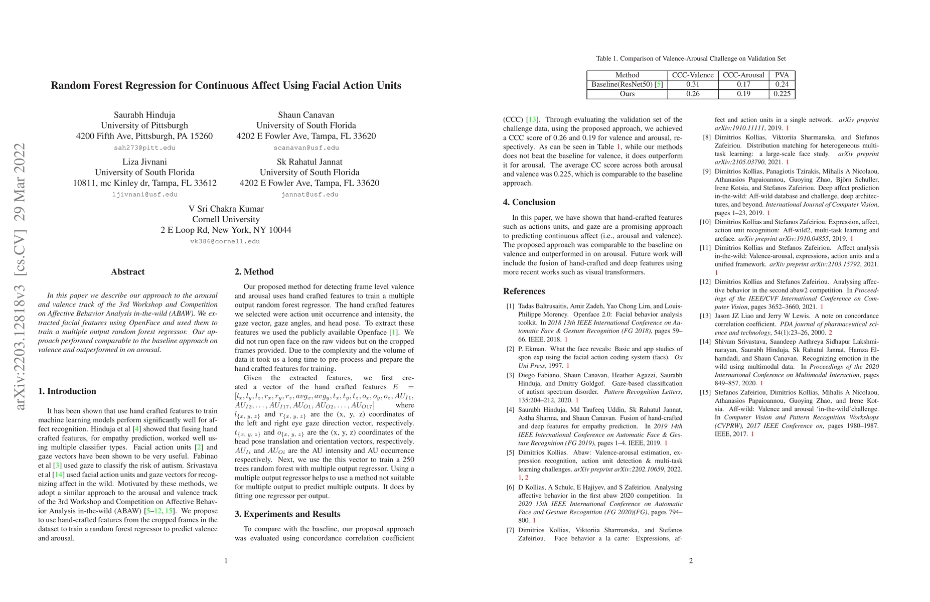 Thumbnail for Random Forest Regression for continuous affect using Facial Action Units