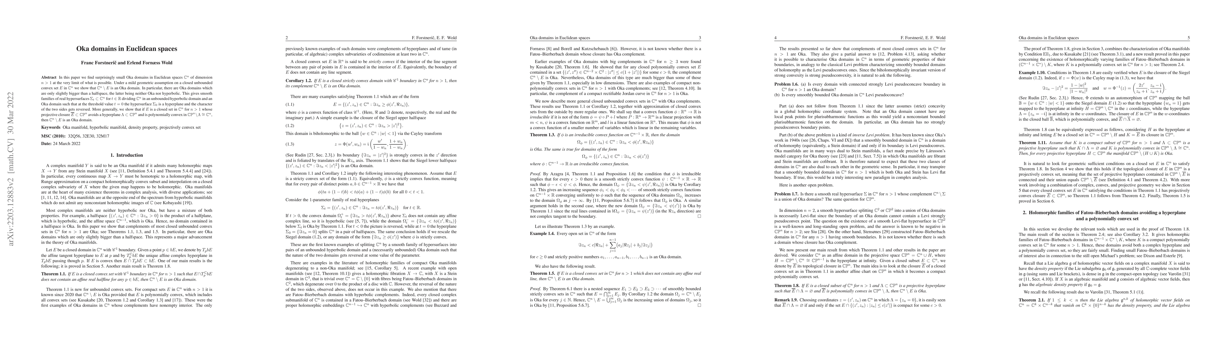 Thumbnail for Oka domains in Euclidean spaces