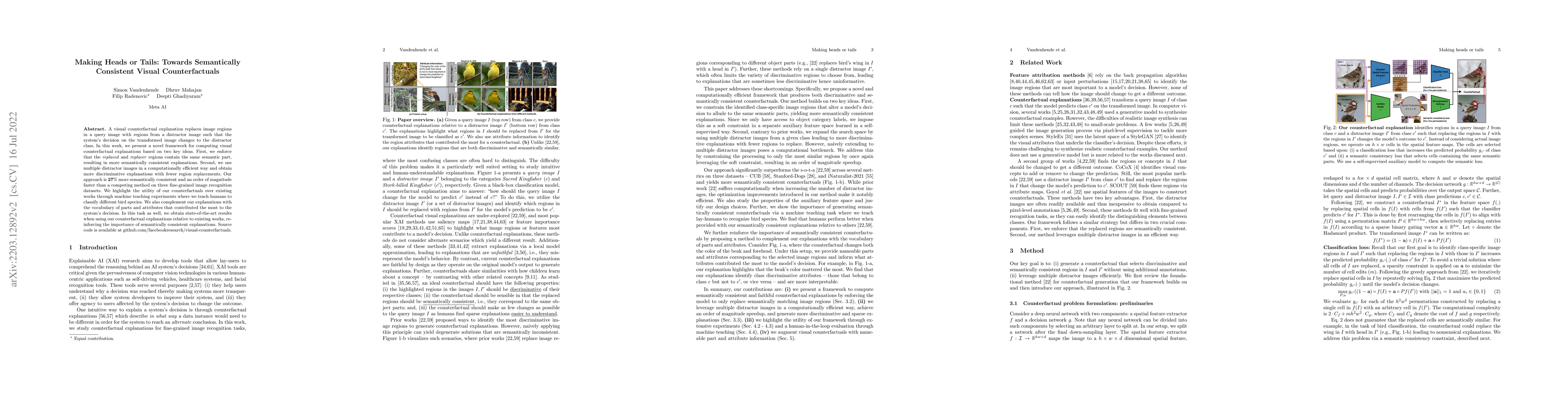 Thumbnail for Making Heads or Tails: Towards Semantically Consistent Visual
  Counterfactuals