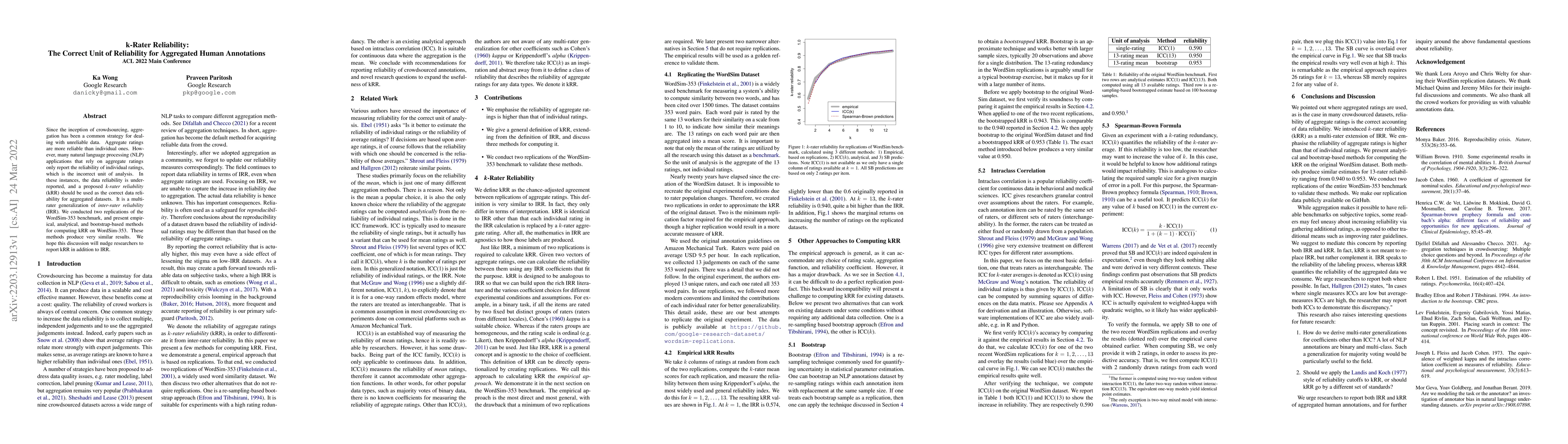 Thumbnail for k-Rater Reliability: The Correct Unit of Reliability for Aggregated
  Human Annotations