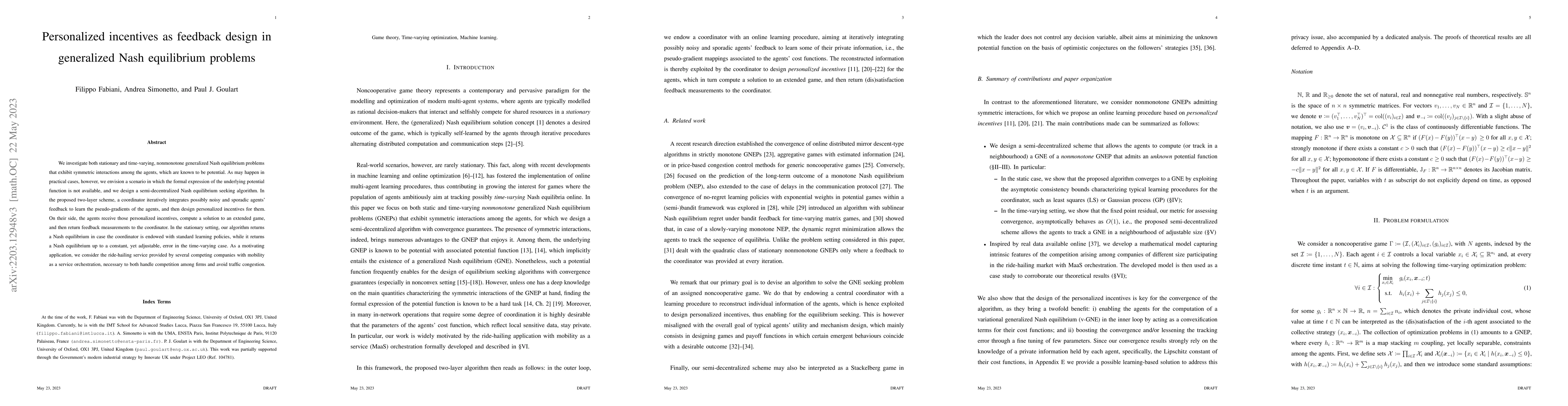 Thumbnail for Personalized incentives as feedback design in generalized Nash
  equilibrium problems