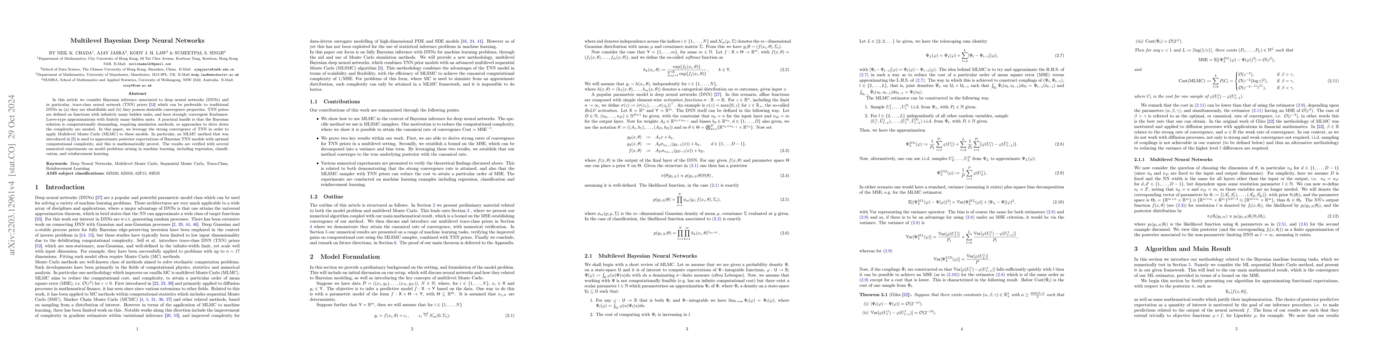 Thumbnail for Multilevel Bayesian Deep Neural Networks