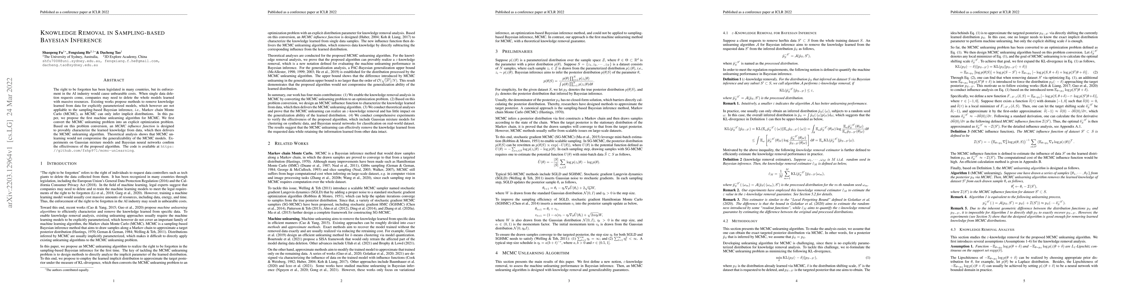 Thumbnail for Knowledge Removal in Sampling-based Bayesian Inference
