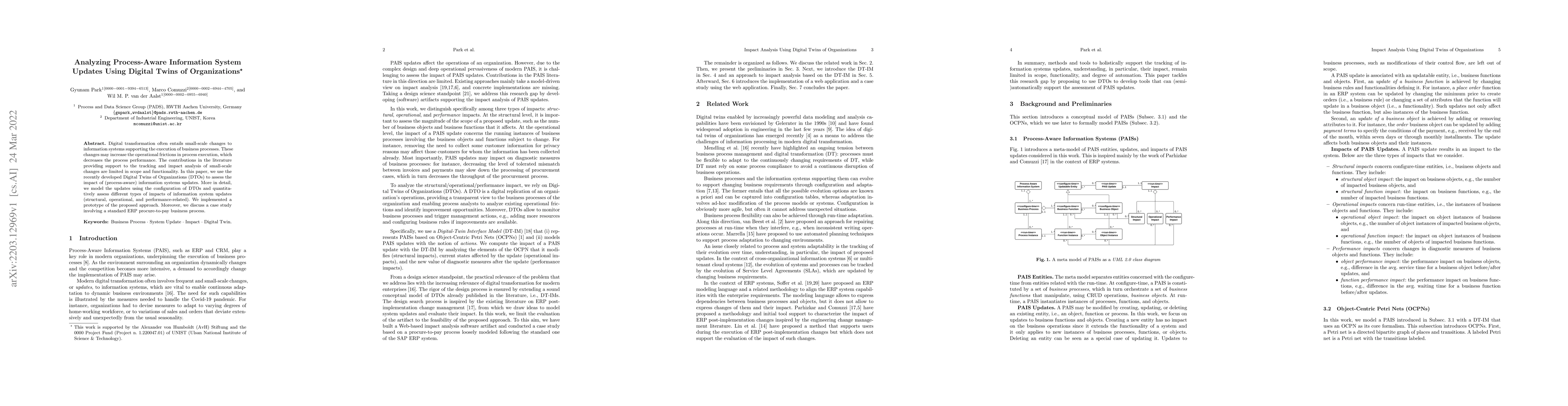 Thumbnail for Analyzing Process-Aware Information System Updates Using Digital Twins
  of Organizations