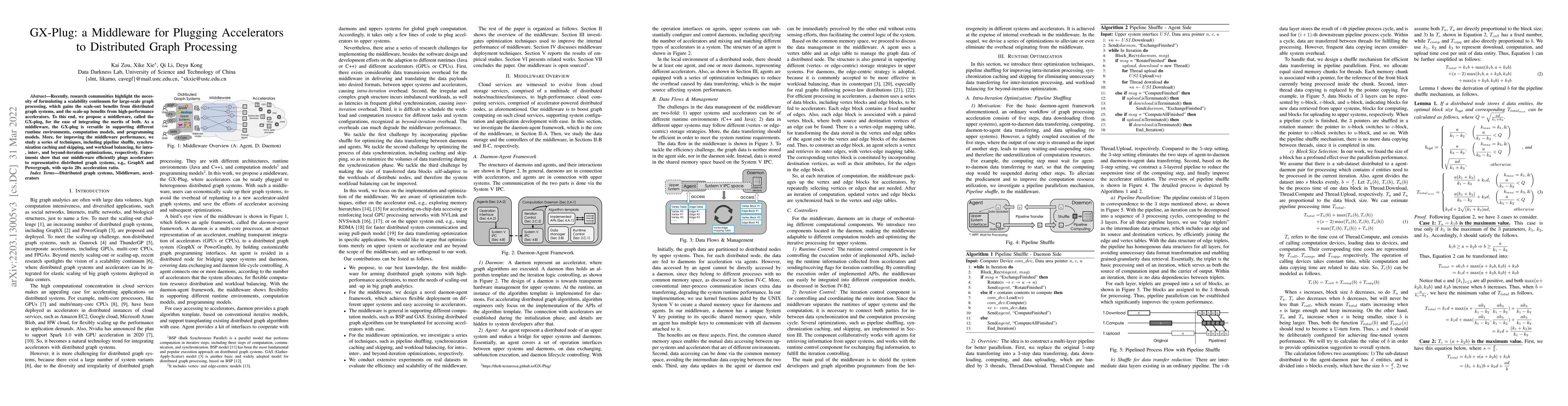 Thumbnail for GX-Plug: a Middleware for Plugging Accelerators to Distributed Graph
  Processing