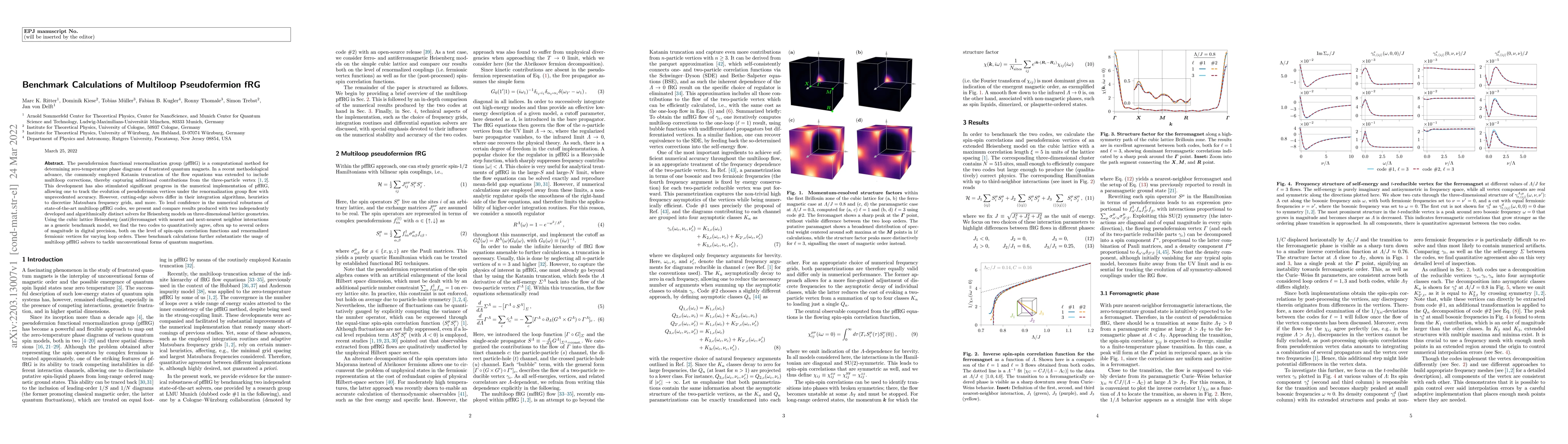 Thumbnail for Benchmark Calculations of Multiloop Pseudofermion fRG