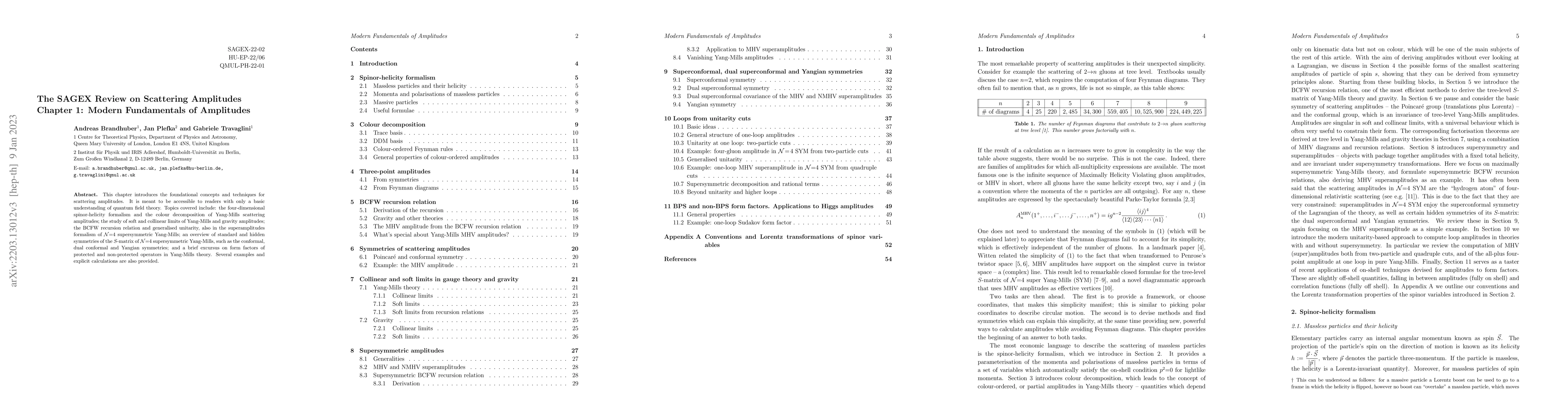 Thumbnail for The SAGEX Review on Scattering Amplitudes, Chapter 1: Modern
  Fundamentals of Amplitudes