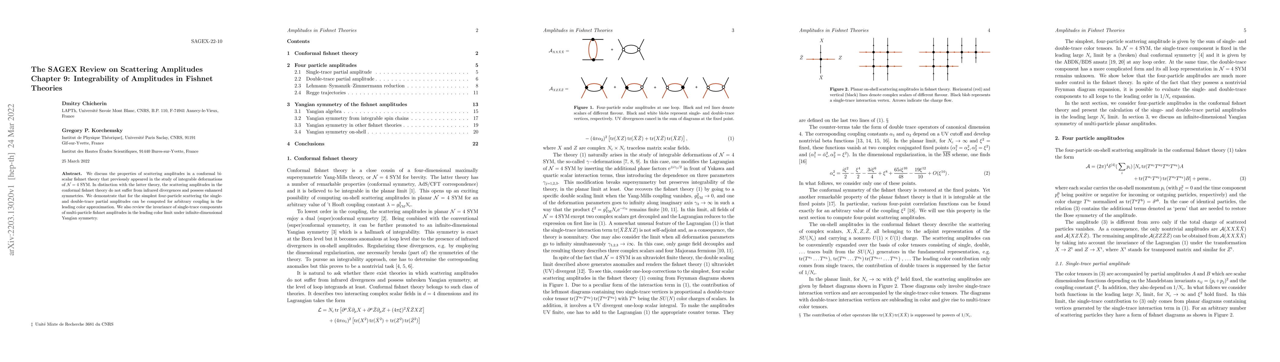 Thumbnail for The SAGEX Review on Scattering Amplitudes, Chapter 9: Integrability of
  Amplitudes in Fishnet Theories