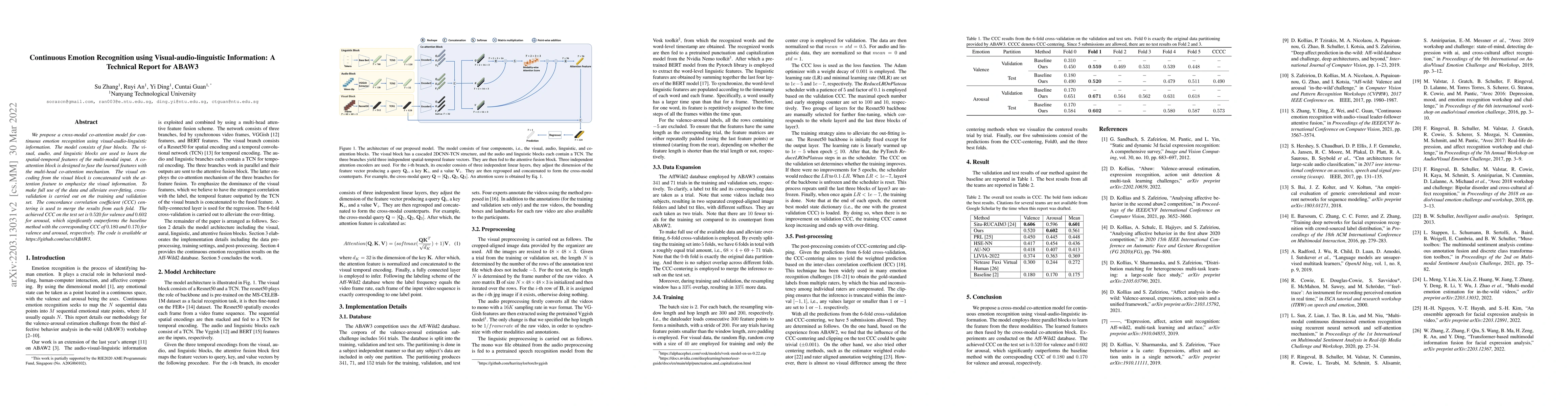 Thumbnail for Continuous Emotion Recognition using Visual-audio-linguistic
  information: A Technical Report for ABAW3