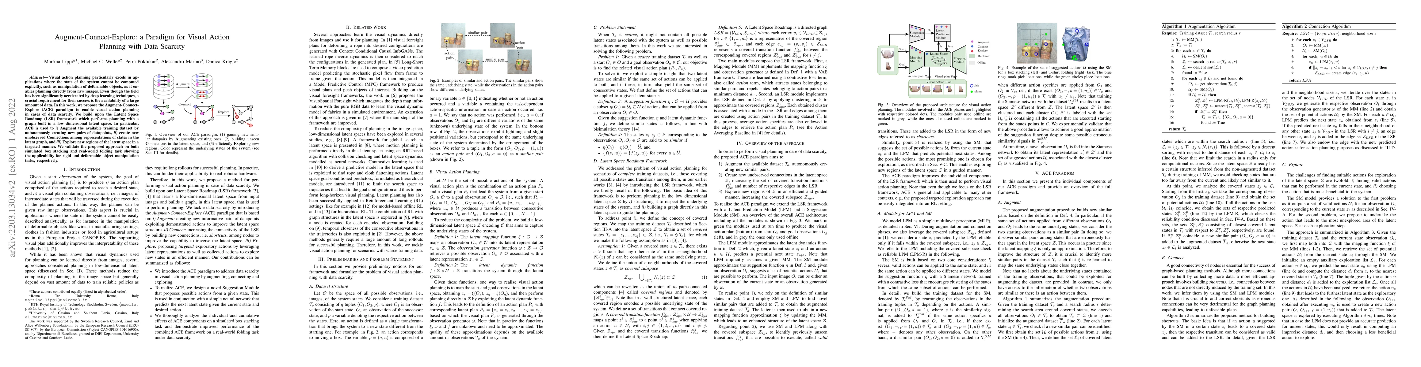 Thumbnail for Augment-Connect-Explore: a Paradigm for Visual Action Planning with Data
  Scarcity