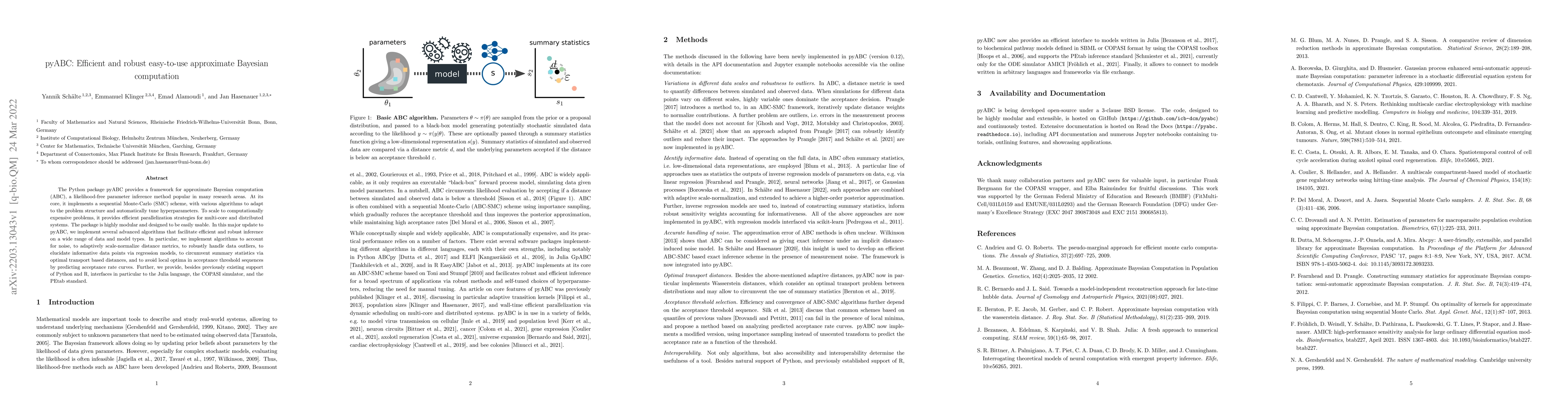 Thumbnail for pyABC: Efficient and robust easy-to-use approximate Bayesian computation