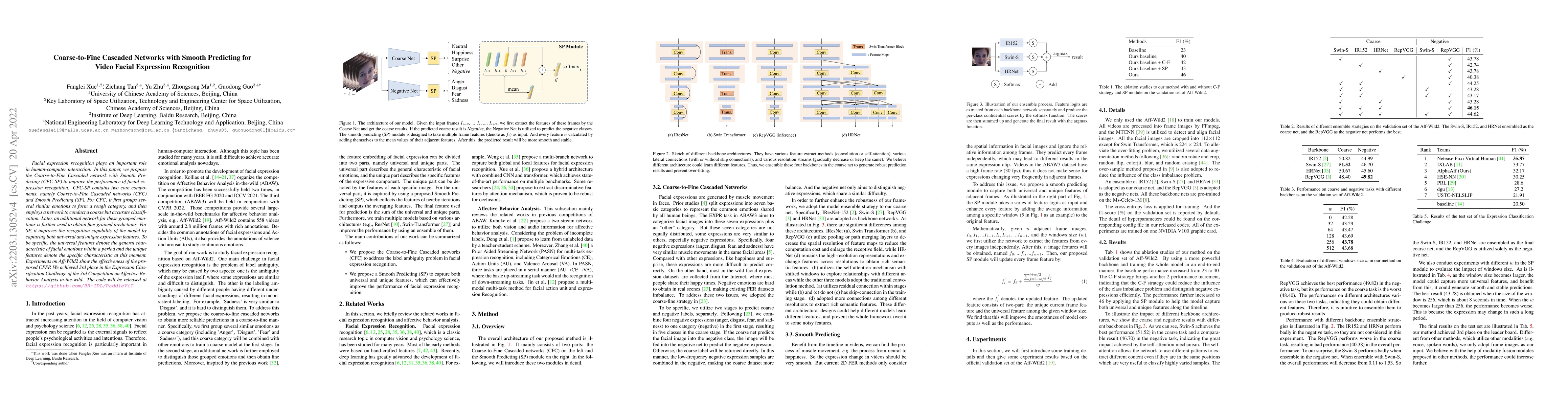 Thumbnail for Coarse-to-Fine Cascaded Networks with Smooth Predicting for Video Facial
  Expression Recognition