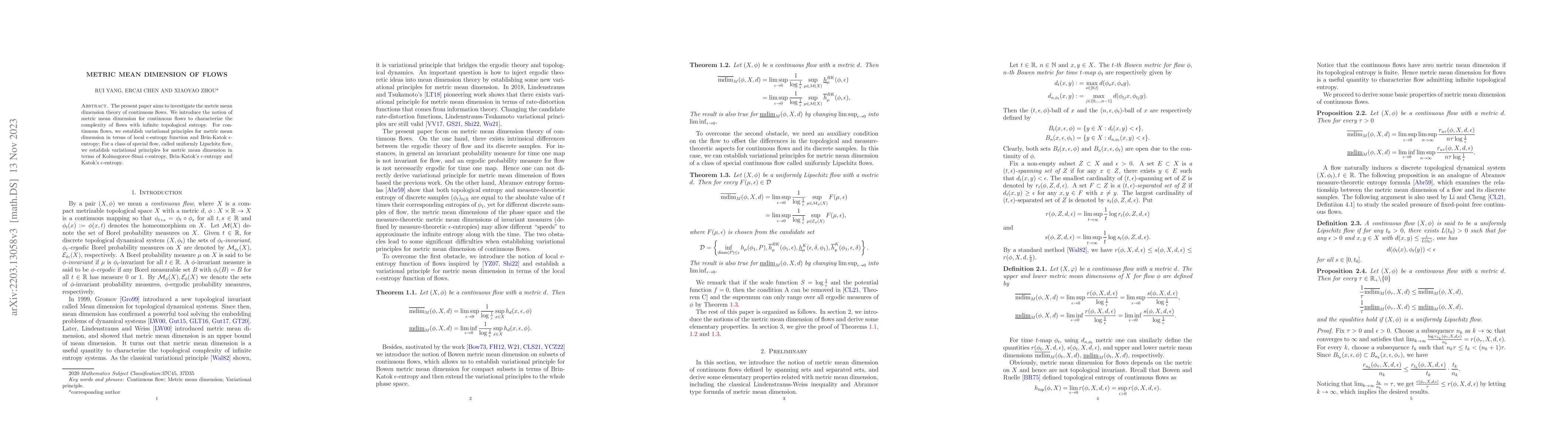Thumbnail for Metric mean dimension of flows