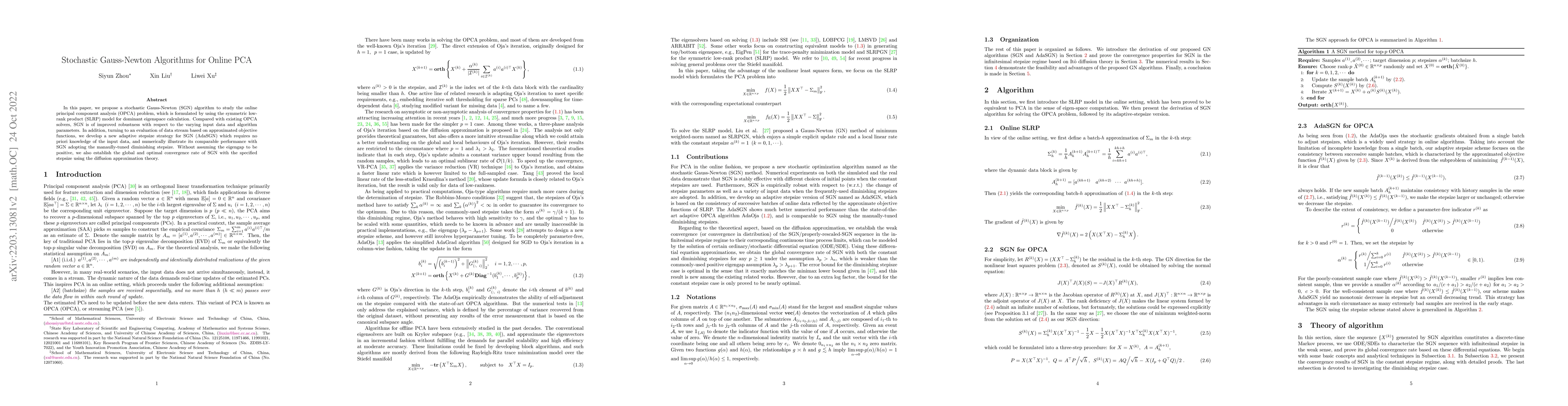Thumbnail for Stochastic Gauss-Newton Algorithms for Online PCA
