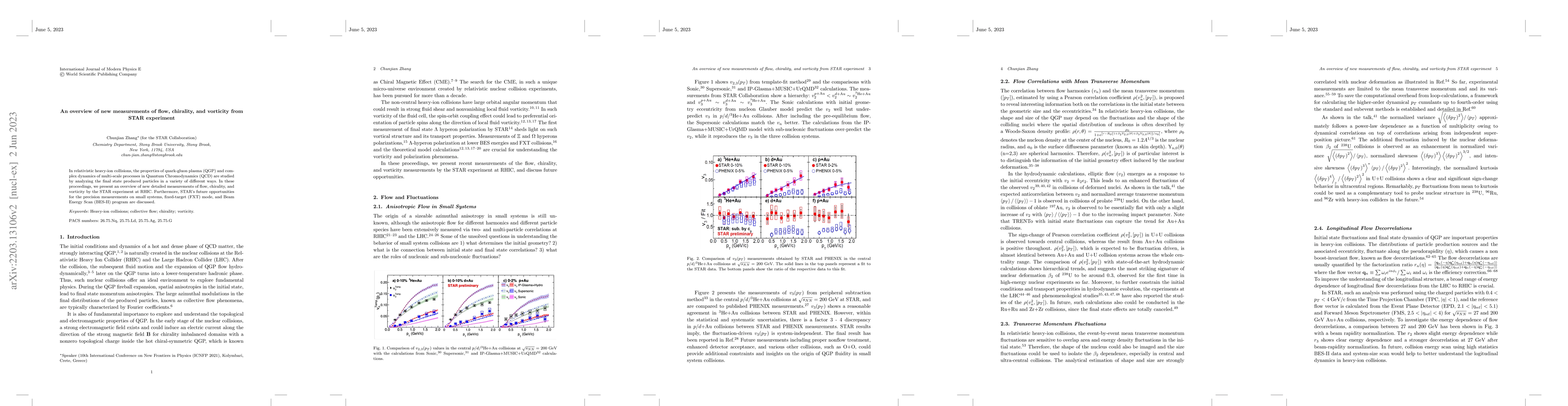 Thumbnail for An overview of new measurements of flow, chirality, and vorticity from
  STAR experiment