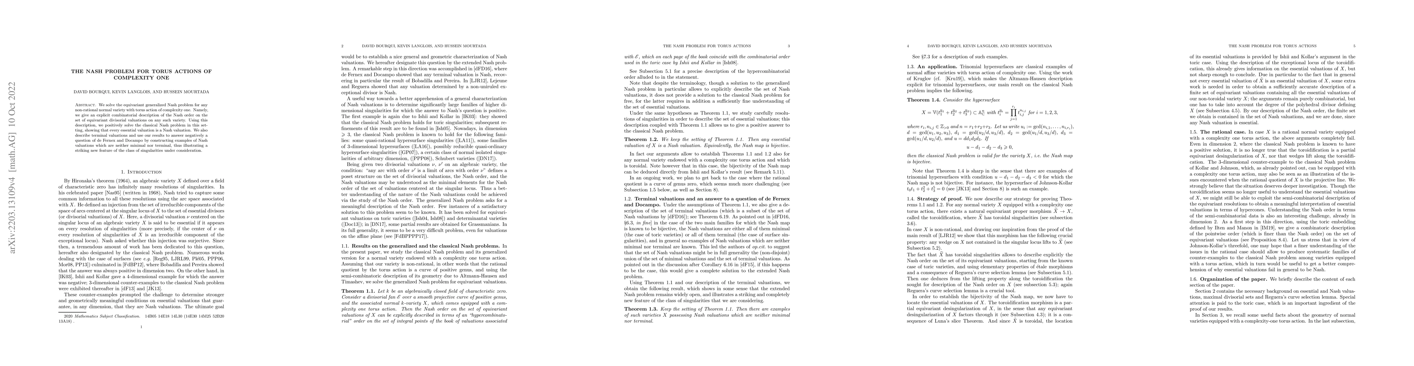 Thumbnail for The Nash problem for torus actions of complexity one