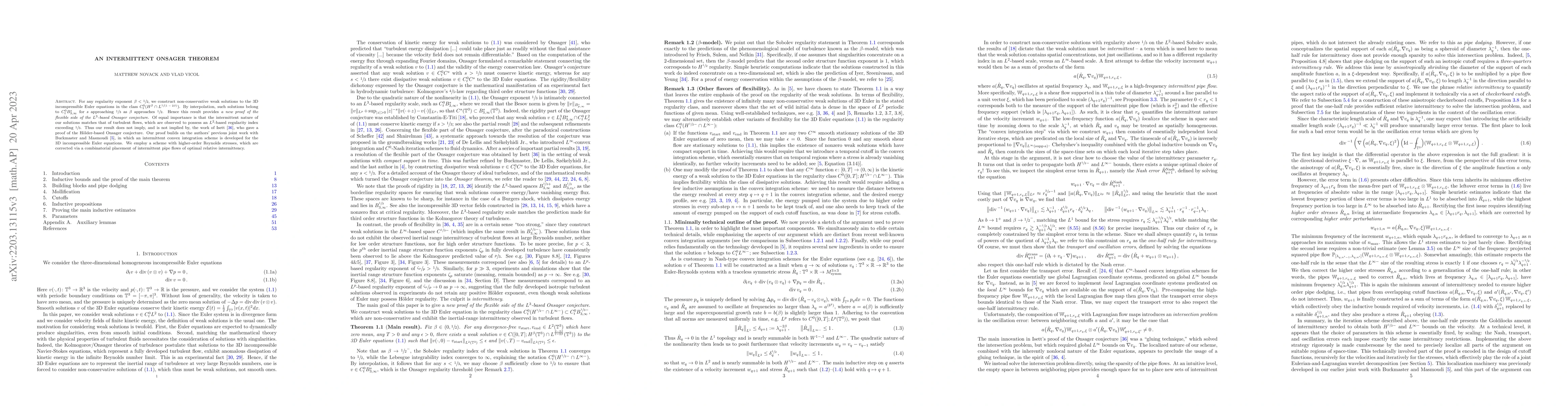 Thumbnail for An Intermittent Onsager Theorem