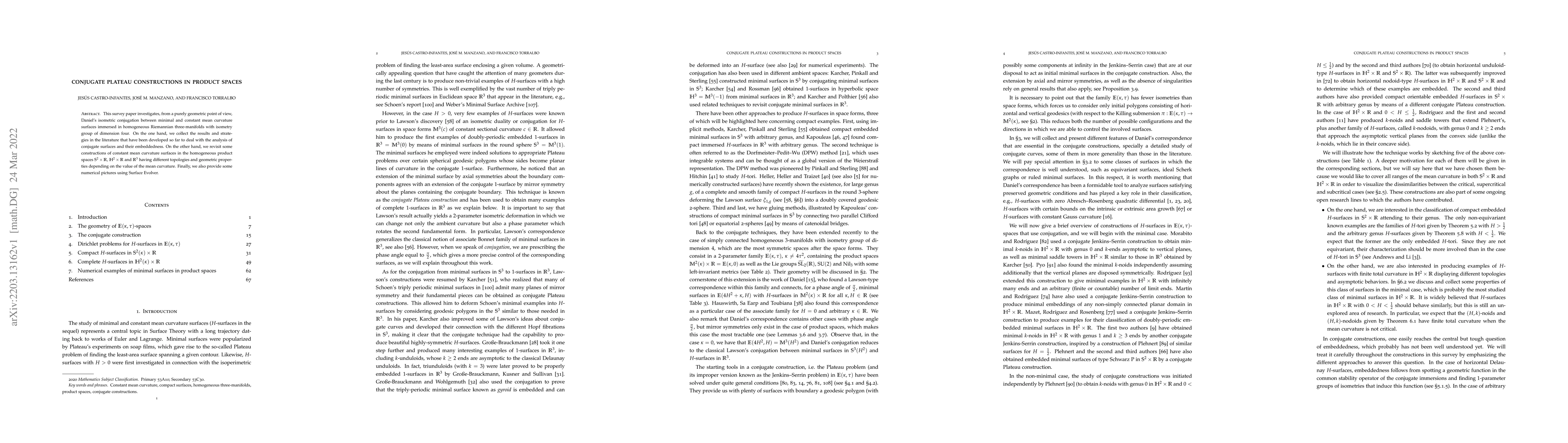 Thumbnail for Conjugate Plateau constructions in product spaces