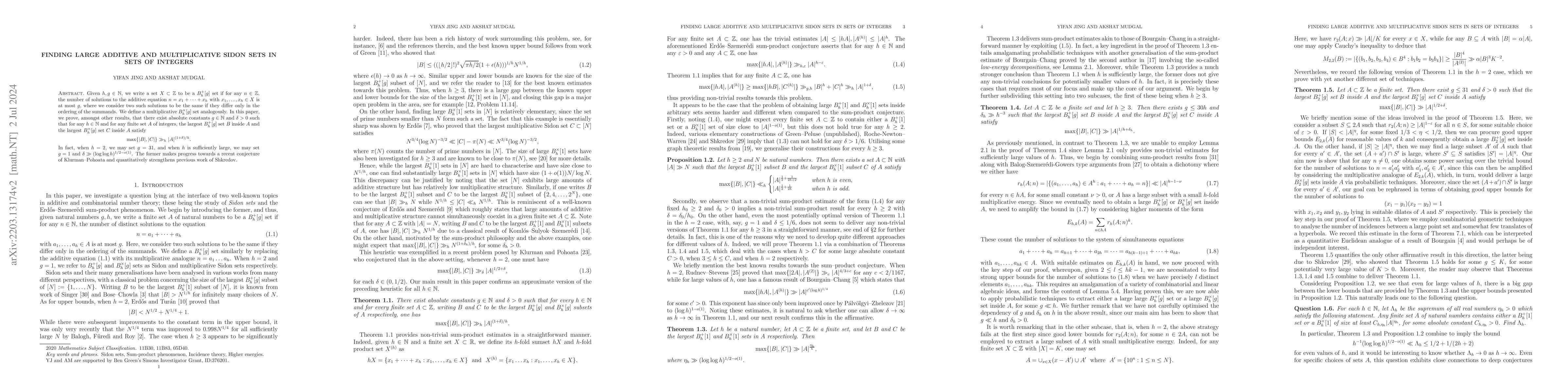 Thumbnail for Finding large additive and multiplicative Sidon sets in sets of integers