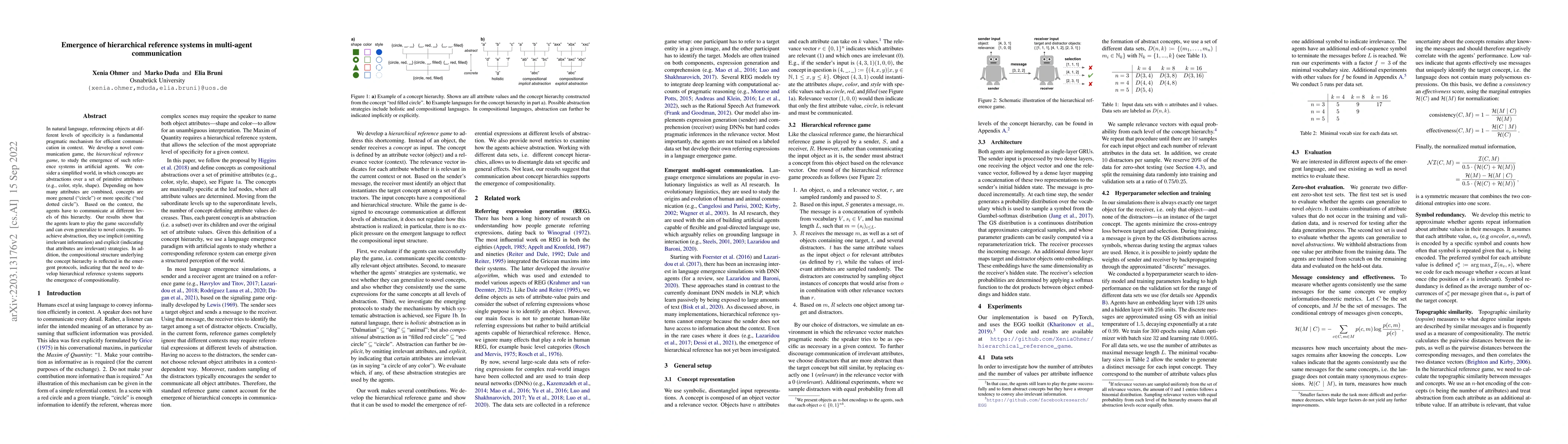 Thumbnail for Emergence of hierarchical reference systems in multi-agent communication