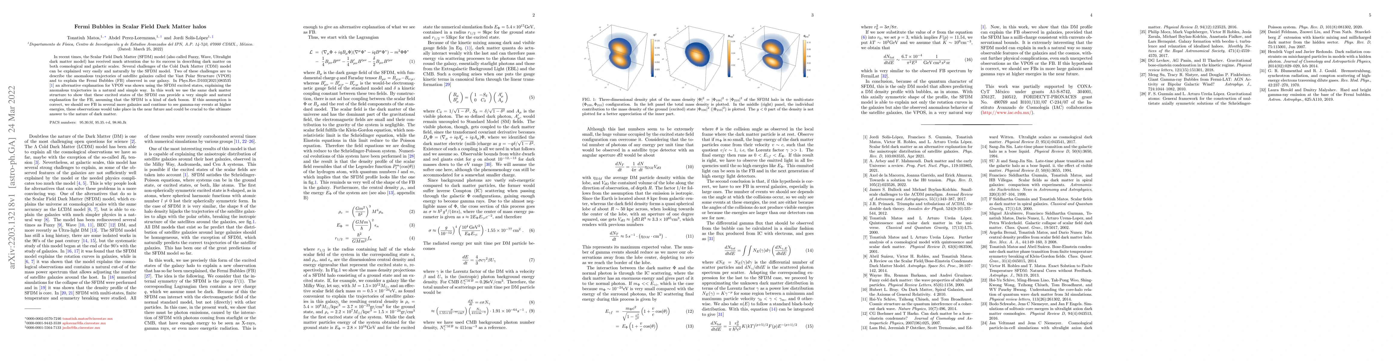 Thumbnail for Fermi Bubbles in Scalar Field Dark Matter halos