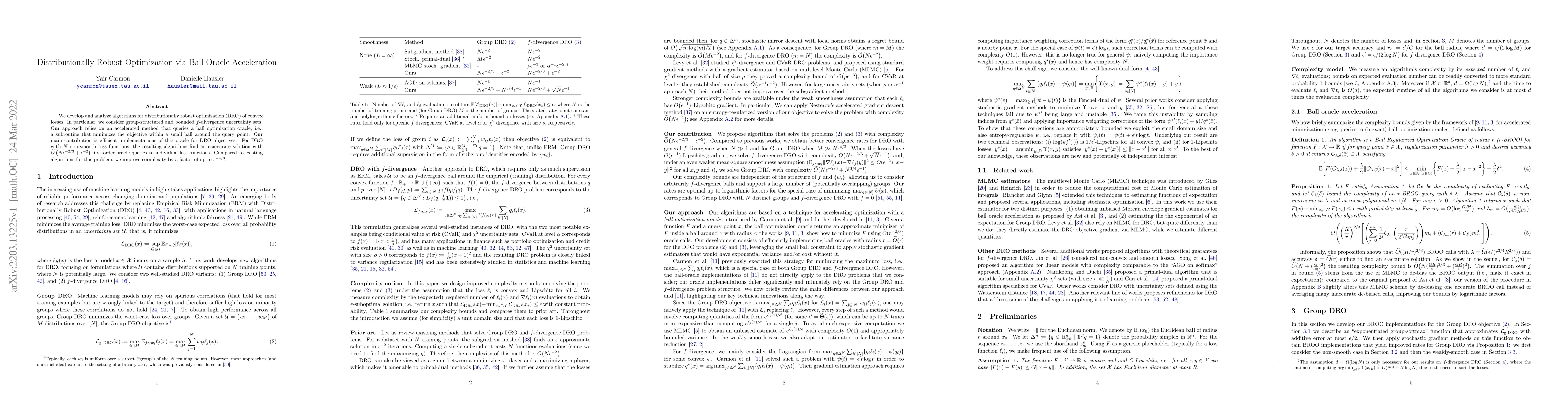 Thumbnail for Distributionally Robust Optimization via Ball Oracle Acceleration