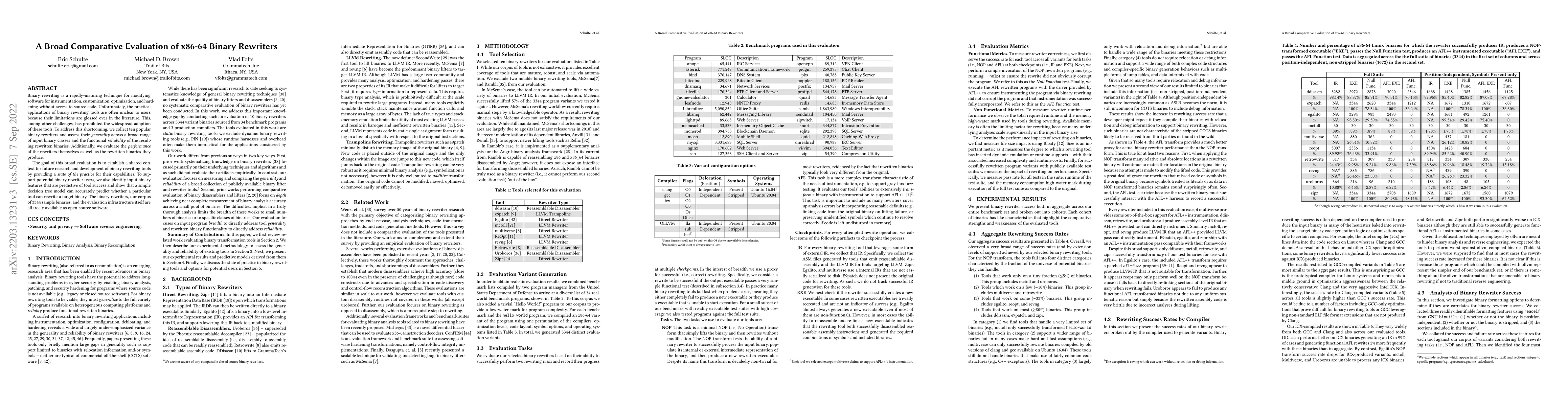 Thumbnail for A Broad Comparative Evaluation of x86-64 Binary Rewriters