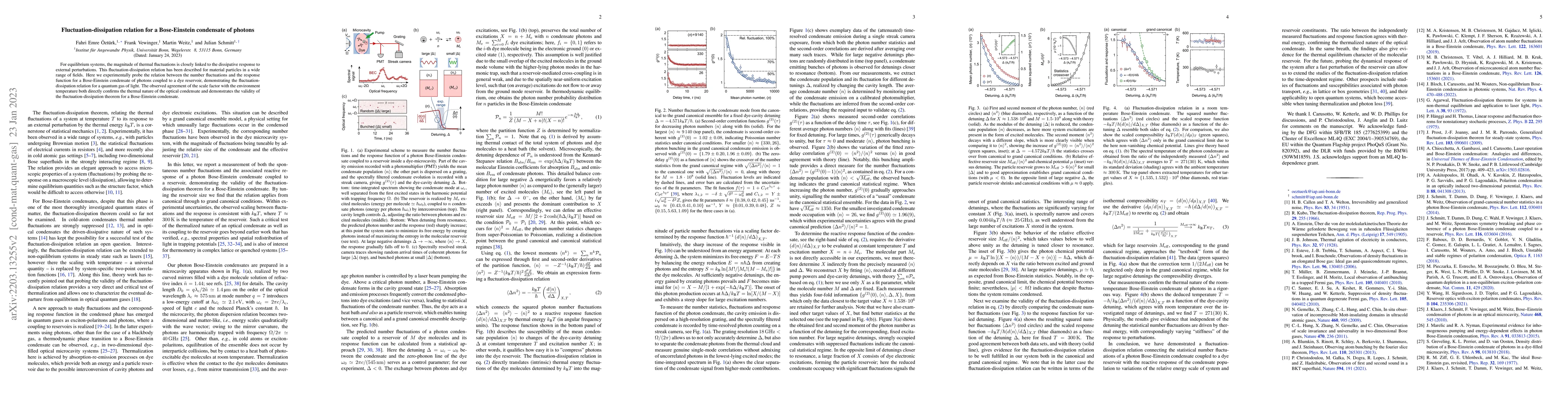 Thumbnail for Fluctuation-dissipation relation for a Bose-Einstein condensate of
  photons