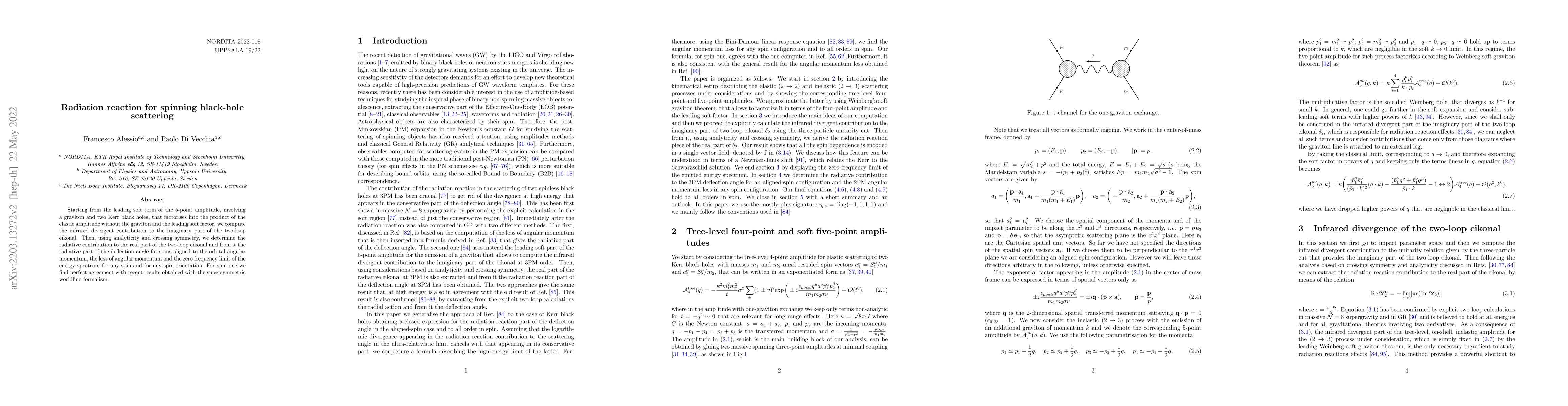 Thumbnail for Radiation reaction for spinning black-hole scattering