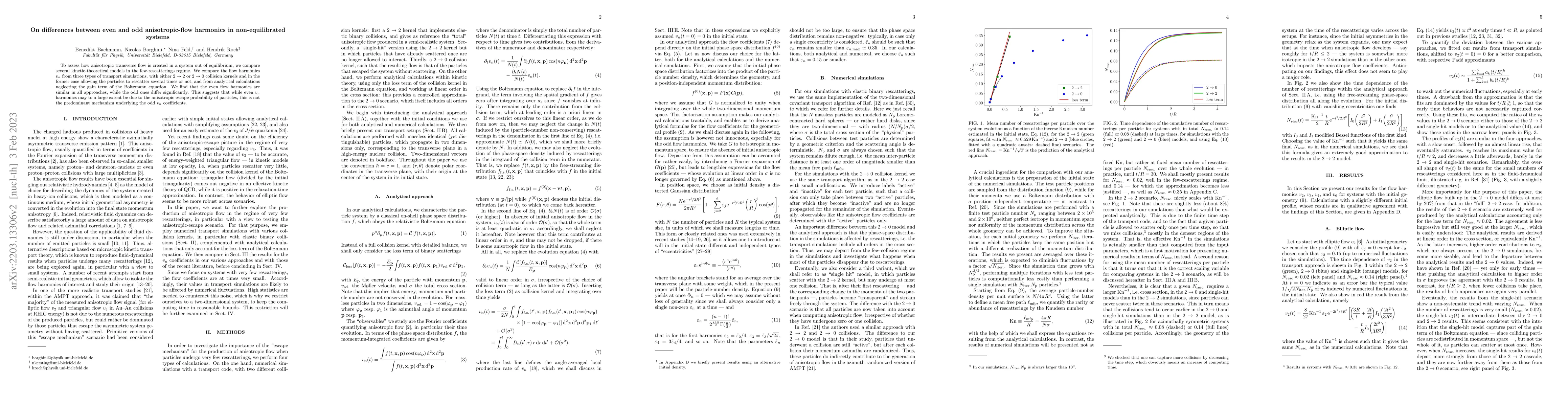 Thumbnail for On differences between even and odd anisotropic-flow harmonics in
  non-equilibrated systems