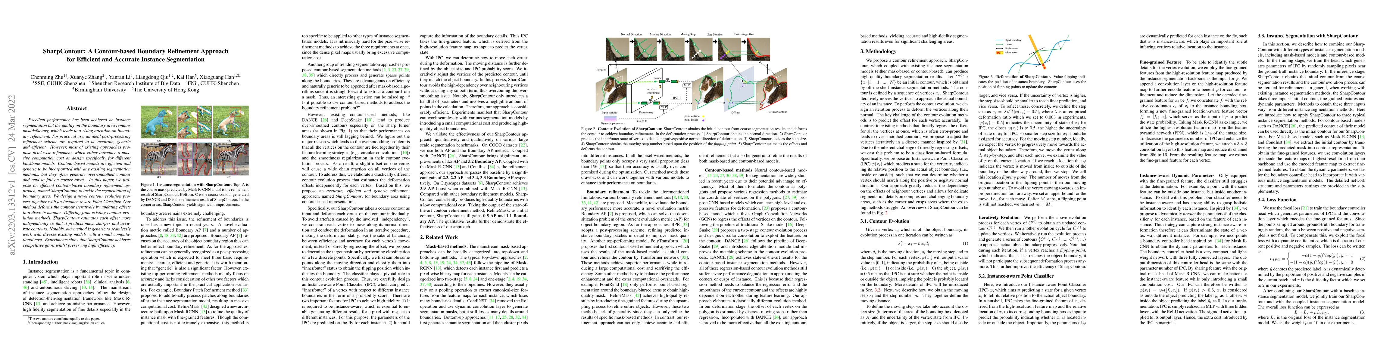 Thumbnail for SharpContour: A Contour-based Boundary Refinement Approach for Efficient
  and Accurate Instance Segmentation