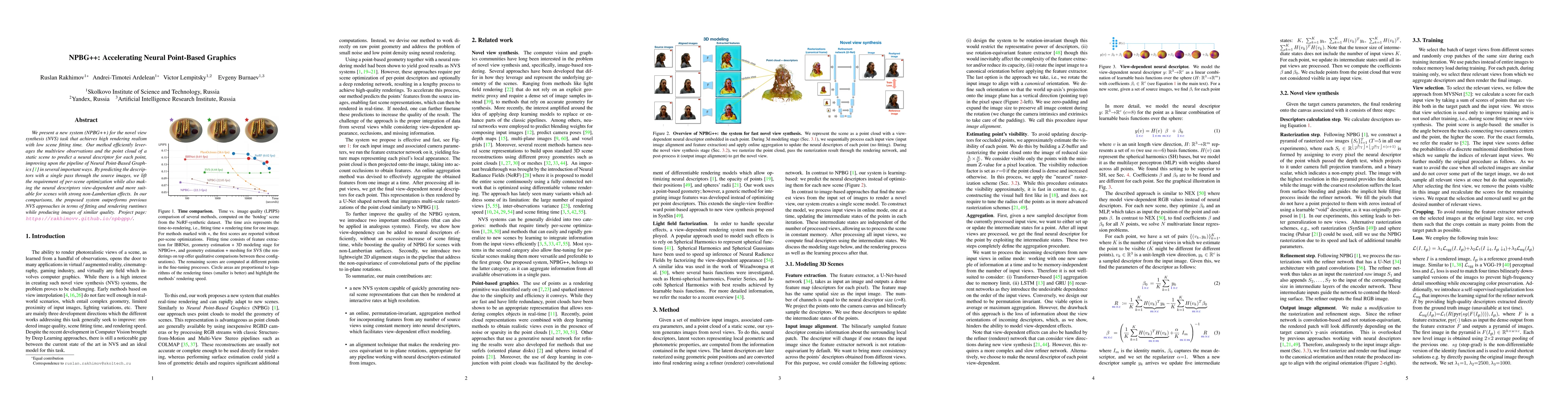Thumbnail for NPBG++: Accelerating Neural Point-Based Graphics