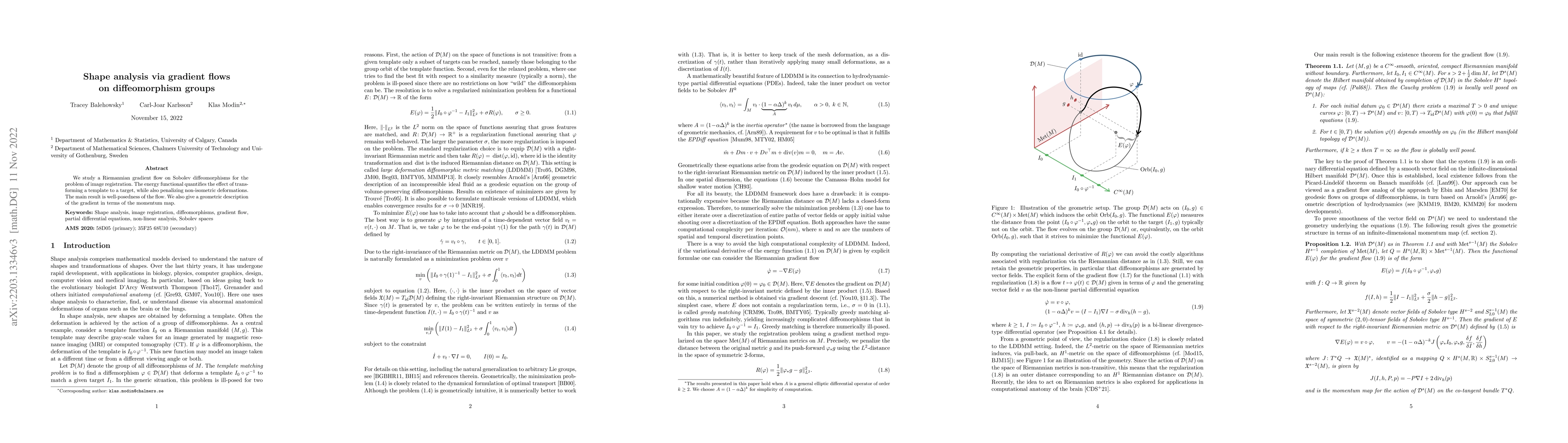 Thumbnail for Shape analysis via gradient flows on diffeomorphism groups