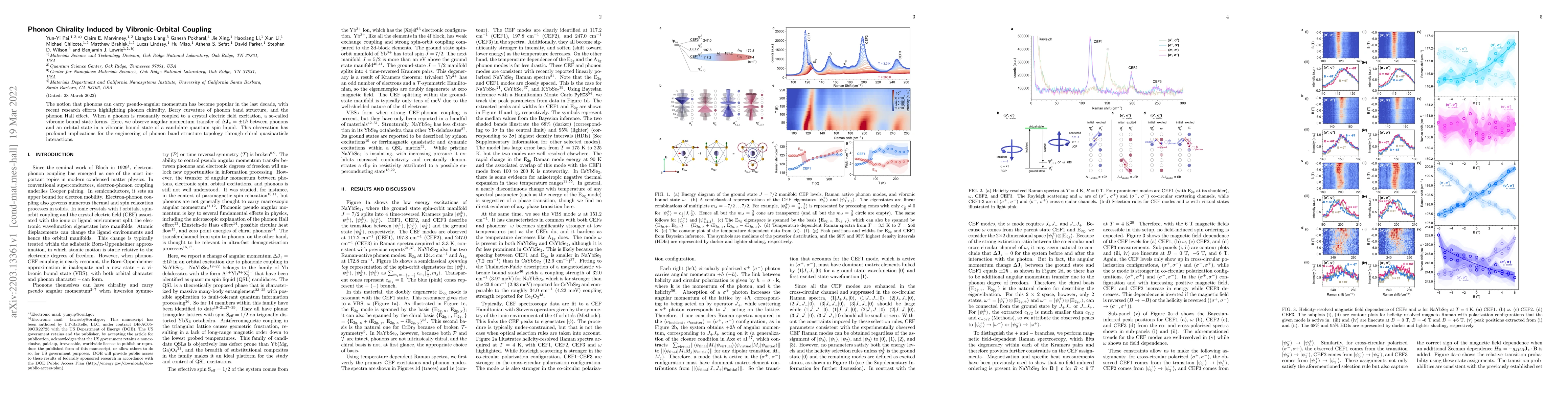 Thumbnail for Phonon Chirality Induced by Vibronic-Orbital Coupling