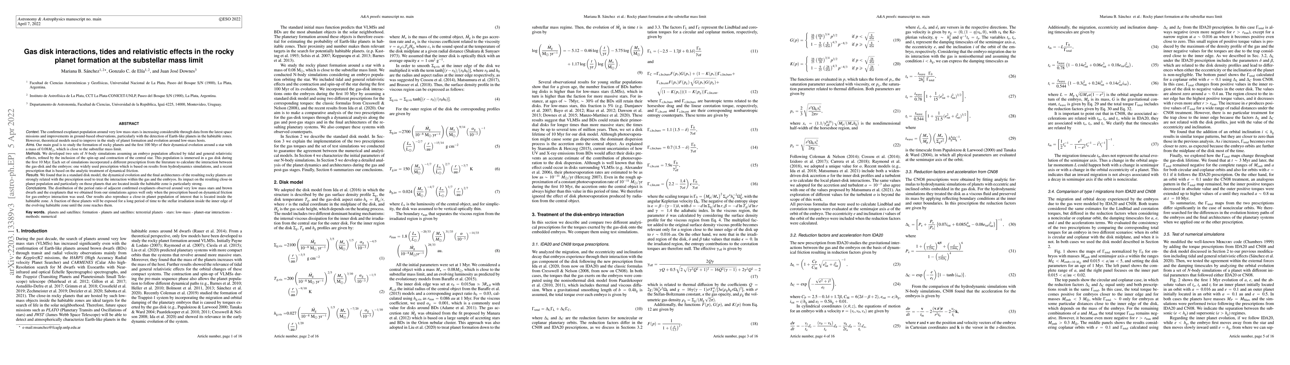 Thumbnail for Gas disk interactions, tides and relativistic effects in the rocky
  planet formation at the substellar mass limit