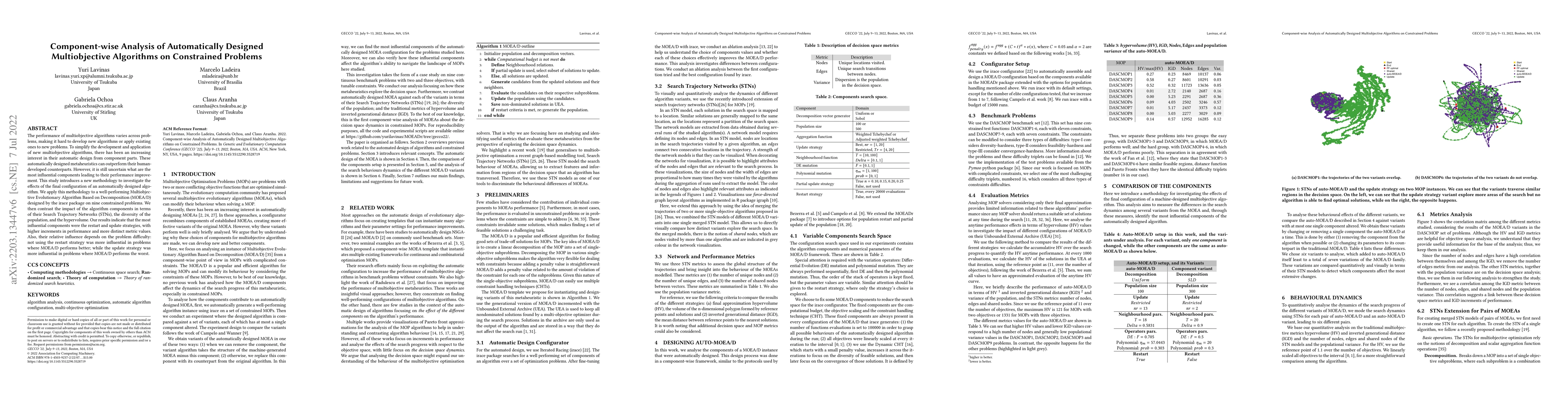 Thumbnail for Component-wise Analysis of Automatically Designed Multiobjective
  Algorithms on Constrained Problems