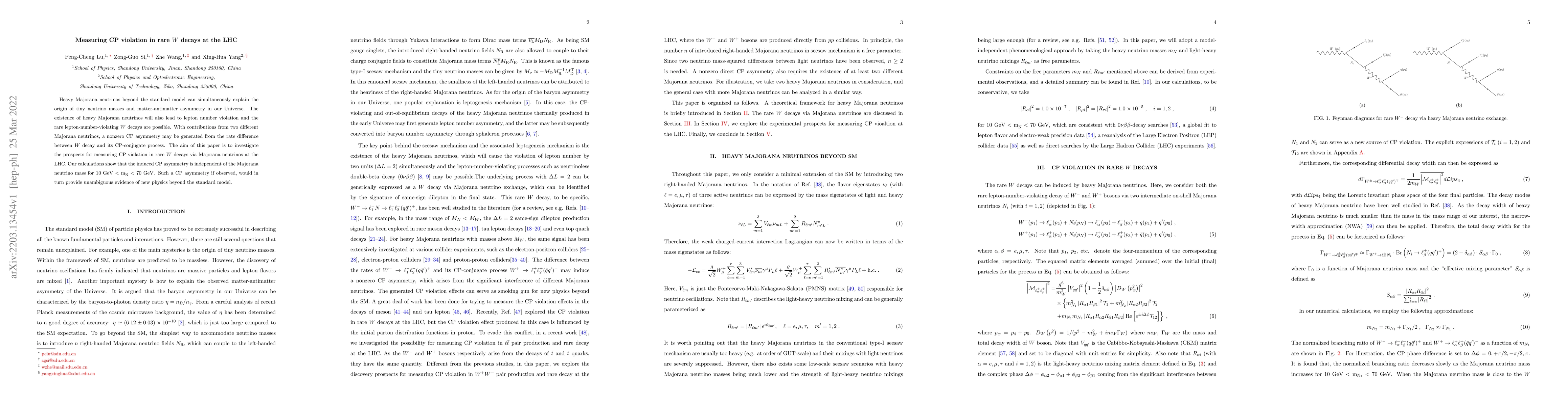 Thumbnail for Measuring CP violation in rare $W$ decays at the LHC