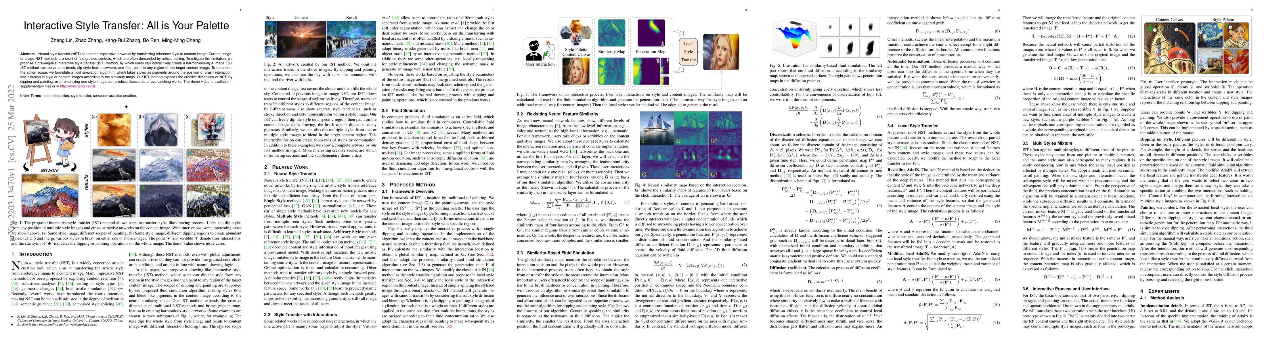Thumbnail for Interactive Style Transfer: All is Your Palette