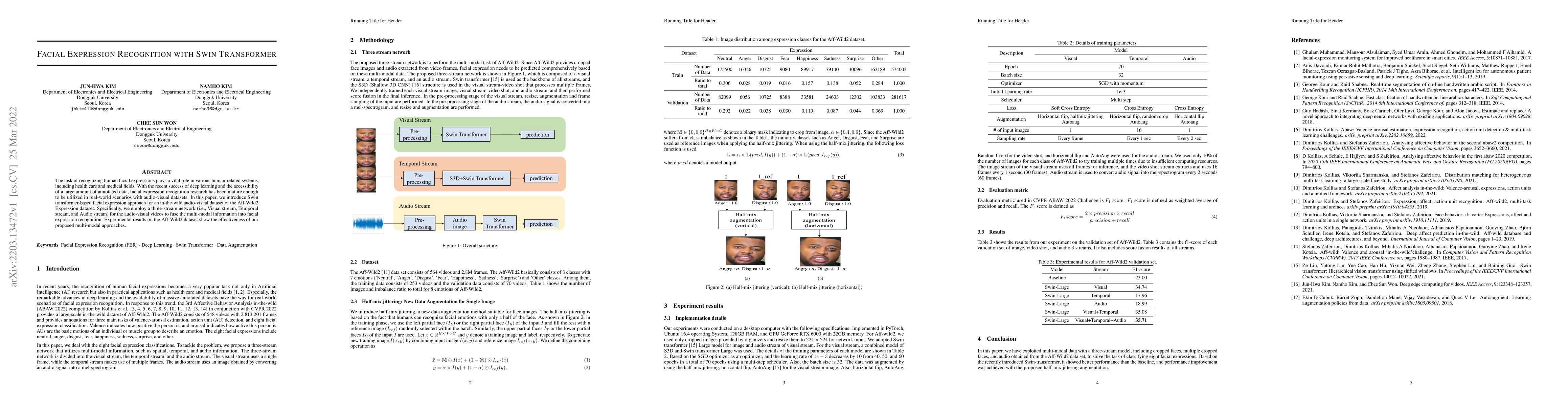 Thumbnail for Facial Expression Recognition with Swin Transformer