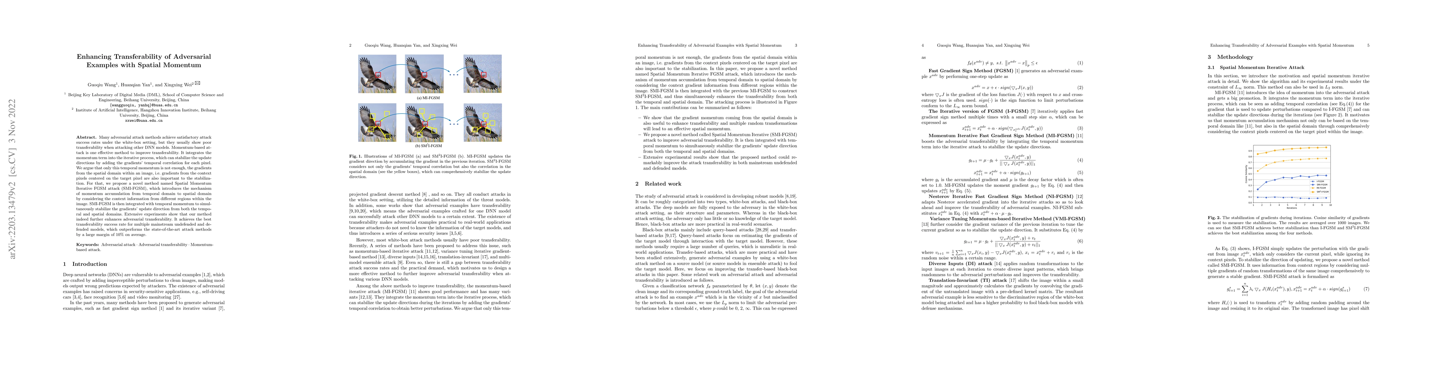 Thumbnail for Enhancing Transferability of Adversarial Examples with Spatial Momentum