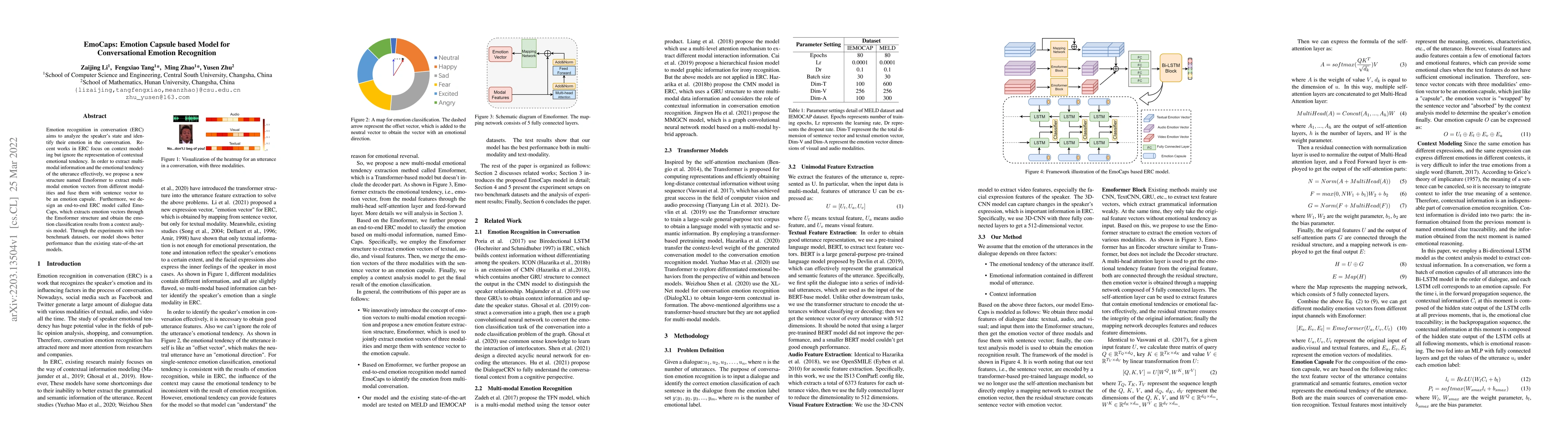 Thumbnail for EmoCaps: Emotion Capsule based Model for Conversational Emotion
  Recognition