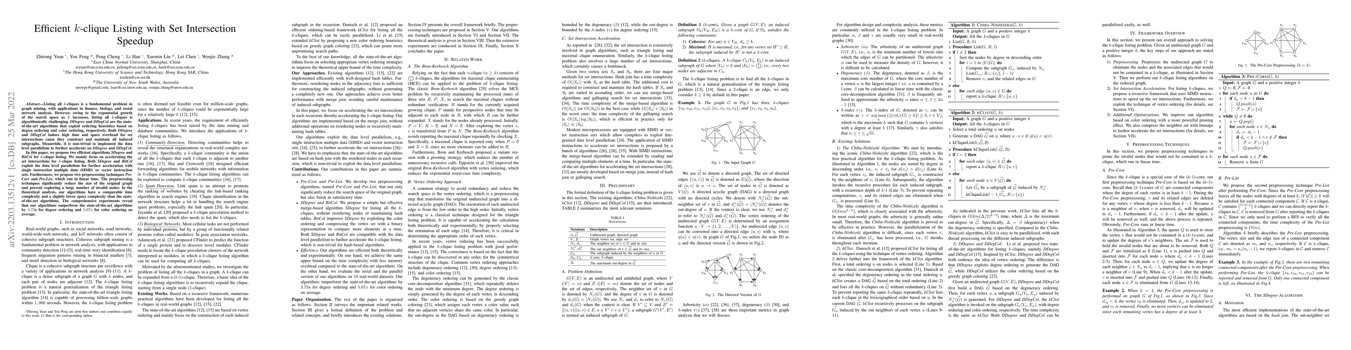 Thumbnail for Efficient k-clique Listing with Set Intersection Speedup [Technical
  Report]