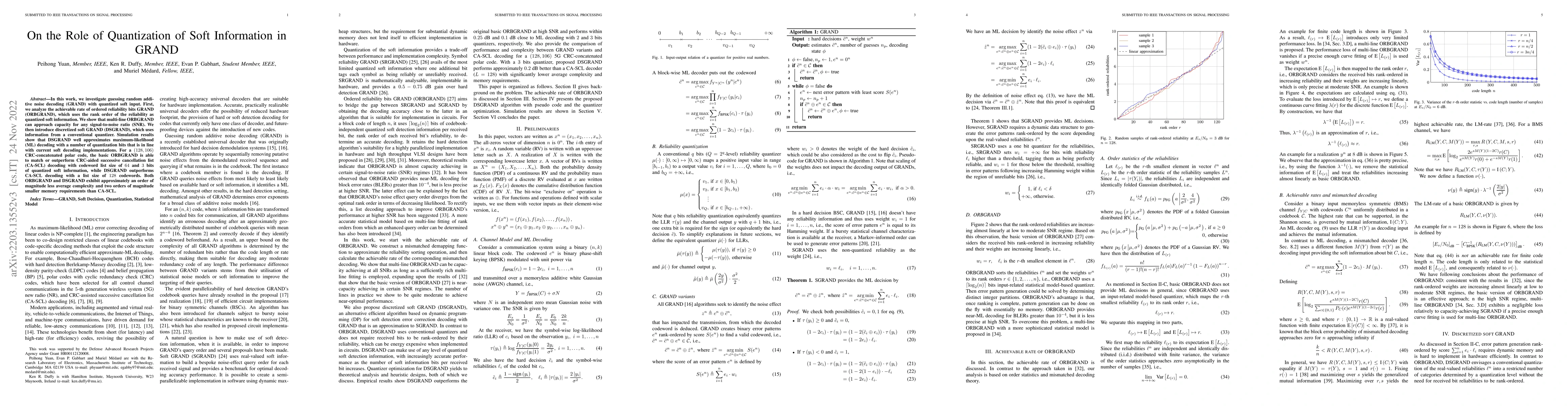 Thumbnail for On the Role of Quantization of Soft Information in GRAND