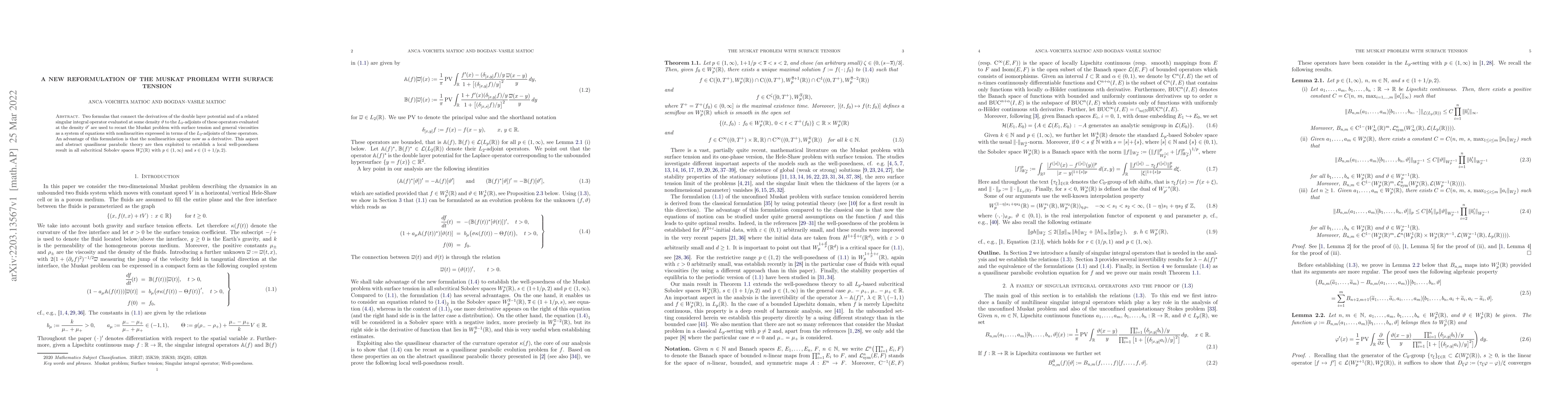 Thumbnail for A new reformulation of the Muskat problem with surface tension